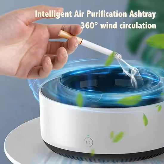 Scrumiera electrica intelingenta, cu aspiratie