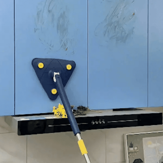 Mop cu cap triunghiular, reglabil, rotire 360 grade cu 2 reserve incluse