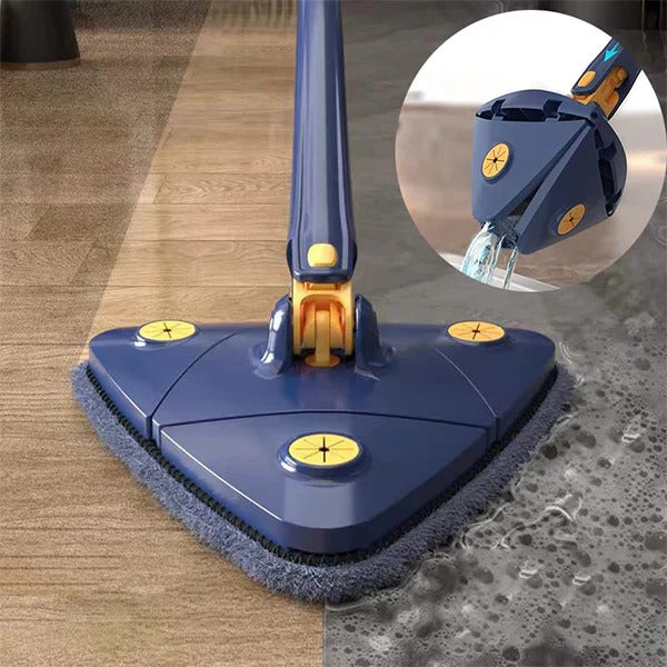 Mop cu cap triunghiular, reglabil, rotire 360 grade cu 2 reserve incluse