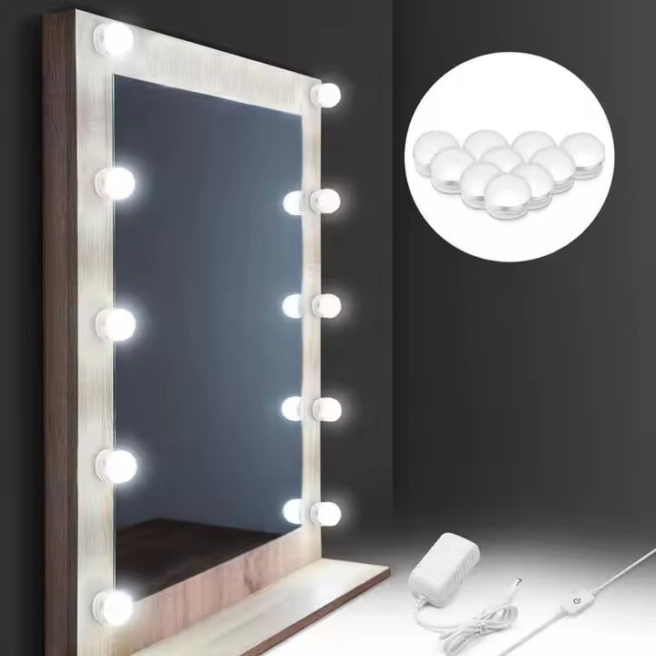 Set 10 Becuri Pentru Oglinda, LED, Alb