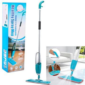 Mop plat cu pulverizator si recipient solutie de 1L