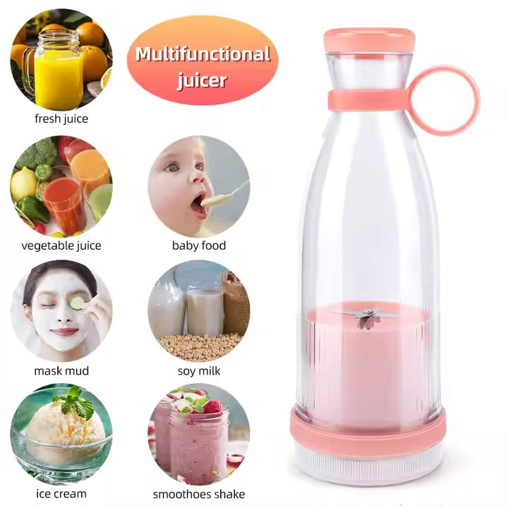 Mini Blender portabil - Smoothie & Shake, incarcare usb 6 Lame otel Inoxidabil
