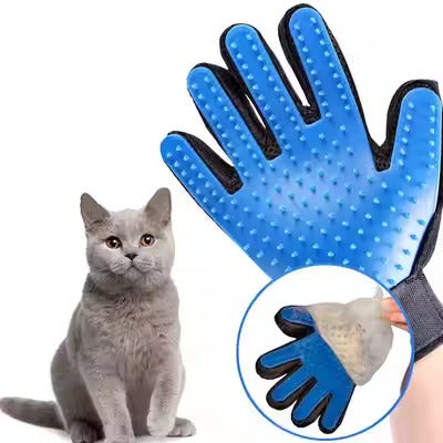 Mănuși pentru îndepărtarea părului pentru animale, silicon si plasa