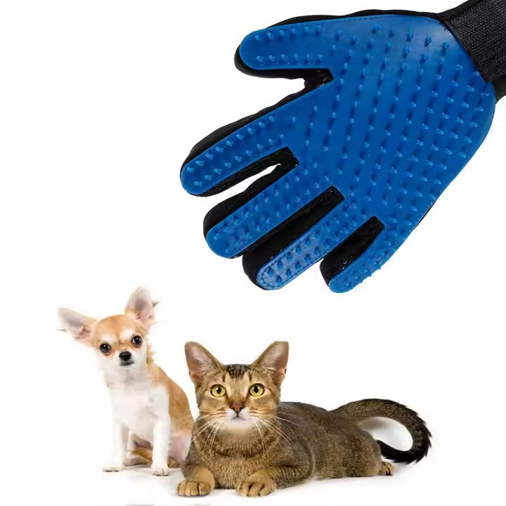 Mănuși pentru îndepărtarea părului pentru animale, silicon si plasa